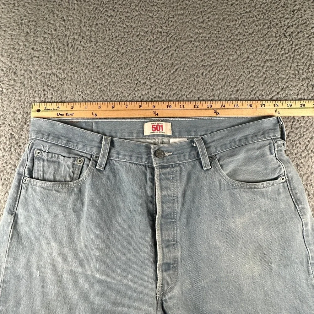 Vtg Levis 501XX‎ Jeans Mens 38x30(36x28 Fit)Light Blue Wash Straight Leg Y2K